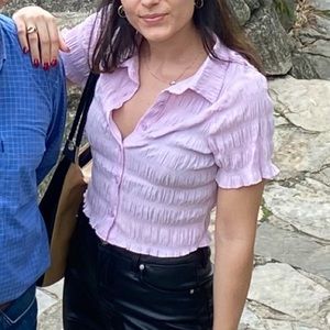Lilac cropped shirt